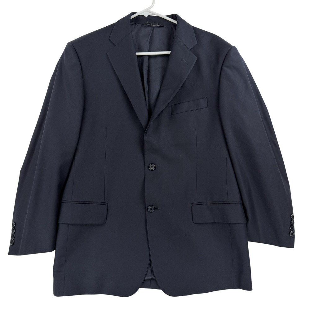 Roberto Zanieri Suit Jacket Mens 40R Blue‎ Wool Super 110s 2 Button Made Italy